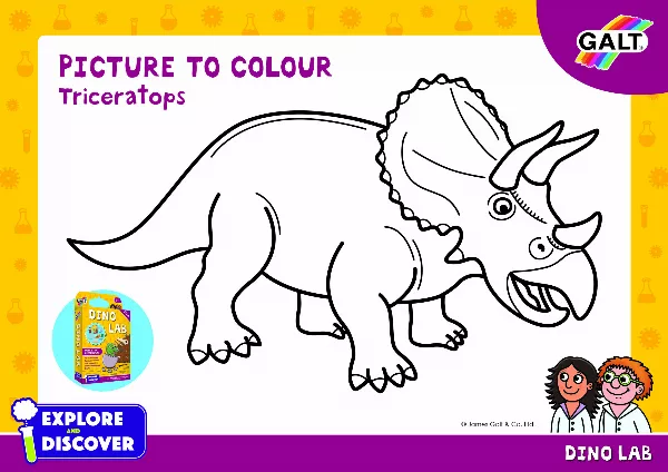 Triceratops Colouring Sheet